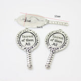 6Pcs Mirror Charms Fairest of Them All Pendant For Necklace,Earring DIY