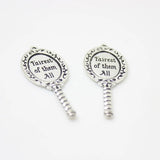 6Pcs Mirror Charms Fairest of Them All Pendant For Necklace,Earring DIY