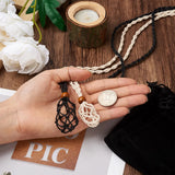 6Pcs Adjustable Stone Holder Wax Rope Necklace Making Set
