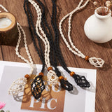 6Pcs Adjustable Stone Holder Wax Rope Necklace Making Set