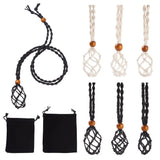 6Pcs Adjustable Stone Holder Wax Rope Necklace Making Set