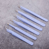 6Pcs Anti-Static Steel Tweezers Set for Electronics Jewelry