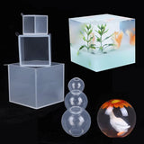 6Pcs Big Ball Resin Moulds Clear Silicone Square Deep Resin Moulds