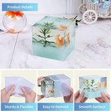 6Pcs Big Ball Resin Moulds Clear Silicone Square Moulds Deep Square Resin Moulds