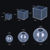 6Pcs Big Ball Resin Moulds Clear Silicone Square Deep Resin Moulds