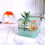6Pcs Big Ball Resin Moulds Clear Silicone Square Moulds Deep Square Resin Moulds