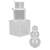 6Pcs Big Ball Resin Moulds Square Deep Clear Silicone
