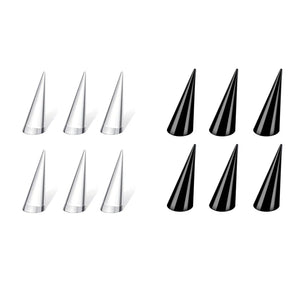 Acrylic Crystal Ring Holder Wedding Ring Display Cone Single Finger Rings Stand