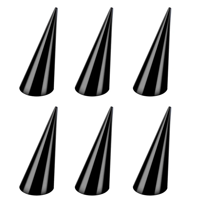Acrylic Crystal Ring Holder Wedding Ring Display Cone Single Finger Rings Stand