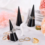 Acrylic Crystal Ring Holder Wedding Ring Display Cone Single Finger Rings Stand