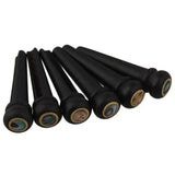 6Pcs Shell Guitar Bridge Bone Pins with Abalone Dot For Acoustic Guitar