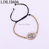 6Pcs Women's Bracelets CZ Zirconia Eye Beads Macrame Bracelets
