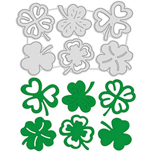 6Pcs Clovers Metal Cutting Dies for Scrapbooking