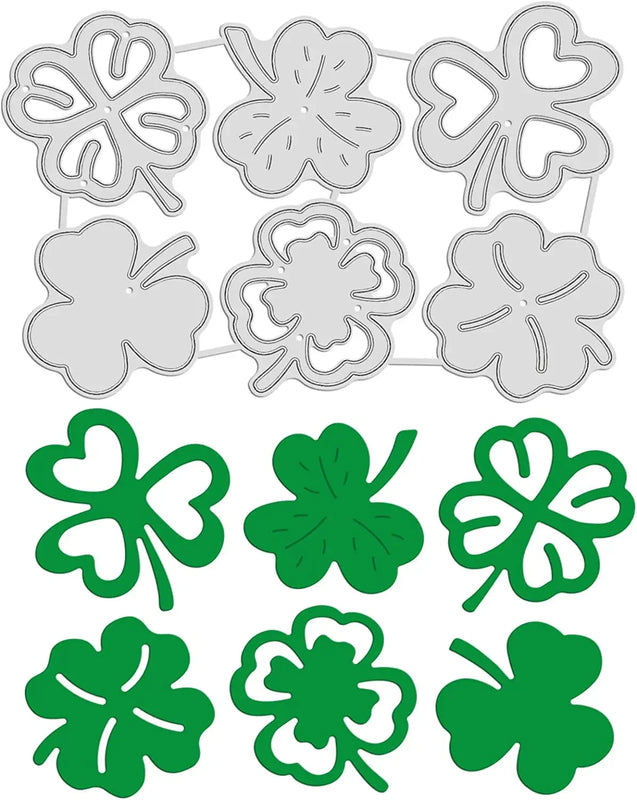 6Pcs Clovers Metal Cutting Dies for Scrapbooking