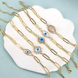 Copper Zircon Charm Bracelet for Women