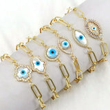 Copper Zircon Charm Bracelet for Women