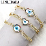 Copper Zircon Charm Bracelet for Women