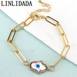 Copper Zircon Charm Bracelet for Women