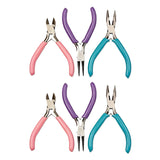 6Pcs Craft & Jewelry Tool Pliers Chain Nose Cutter Round Nose Plier