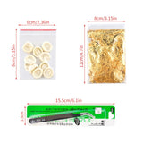 6Pcs DIY Silicone Coaster Resin Casting Molds Kit with Foil Flakes Tweezers