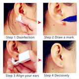 6Pcs Disposable Sterile Ear Piercing Gun with Ear Studs Piercer Tool