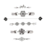 6Pcs Sweater Shawl Clips Scarf Dresses Brooch Coat Buckles Jackets Clasp