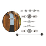 6Pcs Sweater Shawl Clips Scarf Dresses Brooch Coat Buckles Jackets Clasp