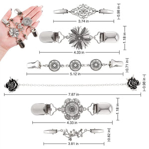6Pcs Sweater Shawl Clips, Blouse Brooch Pins for Women