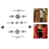 6Pcs Sweater Shawl Clips, Blouse Brooch Pins for Women