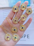 6Pcs Round Eye Pendant Charms, Greek Eye Charm, DIY Jewelry Making