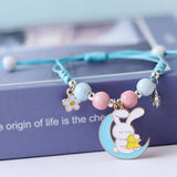 6Pcs Cartoon Rabbit Flower Bracelet Women's Jewelry Students Gift