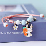 6Pcs Cartoon Rabbit Flower Bracelet Women's Jewelry Students Gift