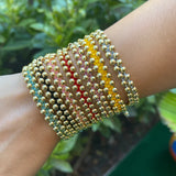 6Pcs Copper Bracelet 18k Plated Braided Jewelry