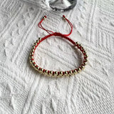 6Pcs Copper Bracelet 18k Plated Braided Jewelry