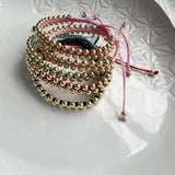 6Pcs Copper Bracelet 18k Plated Braided Jewelry