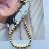 6Pcs Copper Beaded Bracelets for Women Plated Beads Chain Bracelet Bangle