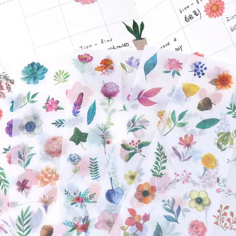 6Pcs Flower Leaves Resin Sticker Epoxy Mold Frame Fillers Material