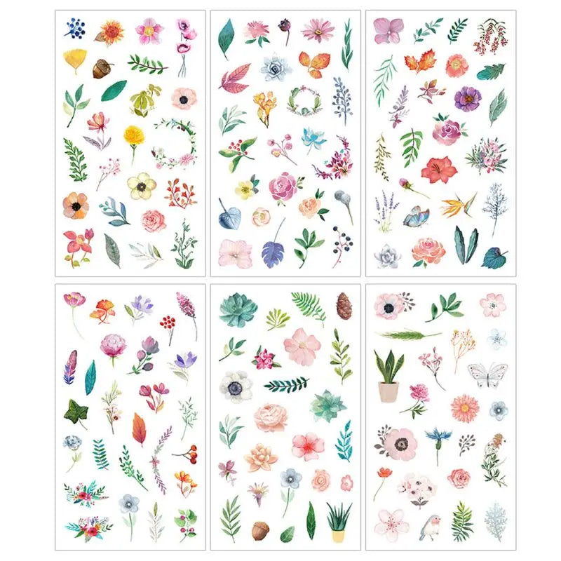 6Pcs Flower Leaves Resin Sticker Mold Fillers Jewelry