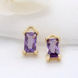 6Pcs Zircon Crystal Pendant Charms for DIY Jewelry Making