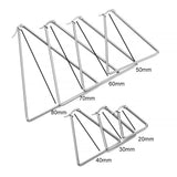 6Pcs Stainless Steel Earrings 20-80mm Star Square Heart Hoop Earrings