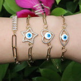 6Pcs Eye Bracelet Cubic Zirconia Bohemian Jewelry