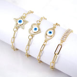6Pcs Eye Bracelet Cubic Zirconia Bohemian Jewelry