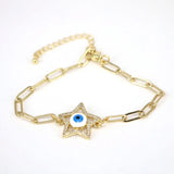 6Pcs Eye Bracelet Cubic Zirconia Bohemian Jewelry