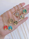 6Pcs Gold Plated Zircon North Star Shell Pendant for DIY Jewelry Making