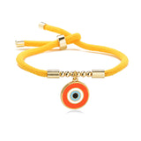 6Pcs Colorful Enamel Beads Eye Bracelets
