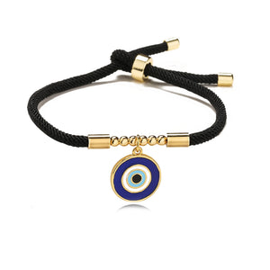 6Pcs Colorful Enamel Beads Eye Bracelets