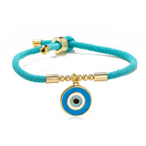 6Pcs Colorful Enamel Beads Eye Bracelets