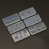 6Pcs Nail Art Silicone Mold Kit Nail Carving Mold Nail Art Templates