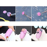 6Pcs Nail Art Silicone Mold Kit Moon Cross Flower Bear Nail Carving Templates