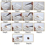 6Pcs Nail Art Silicone Mold Kit Moon Cross Flower Bear Nail Carving Templates